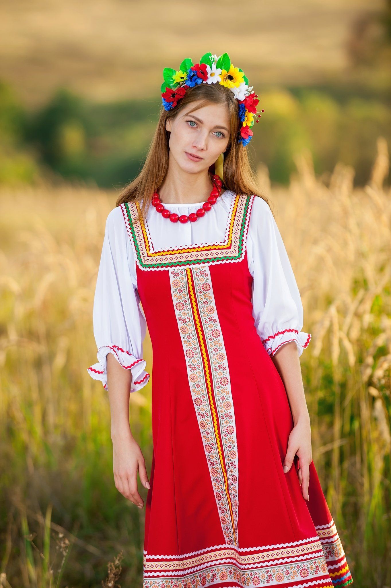 Women in Slavic costumes in Xuzhou