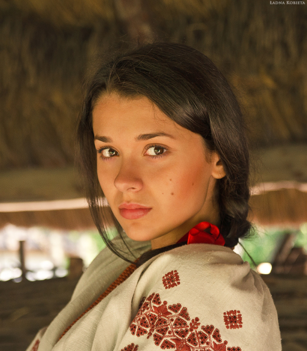 Girls in Slavic costumes in Xuzhou