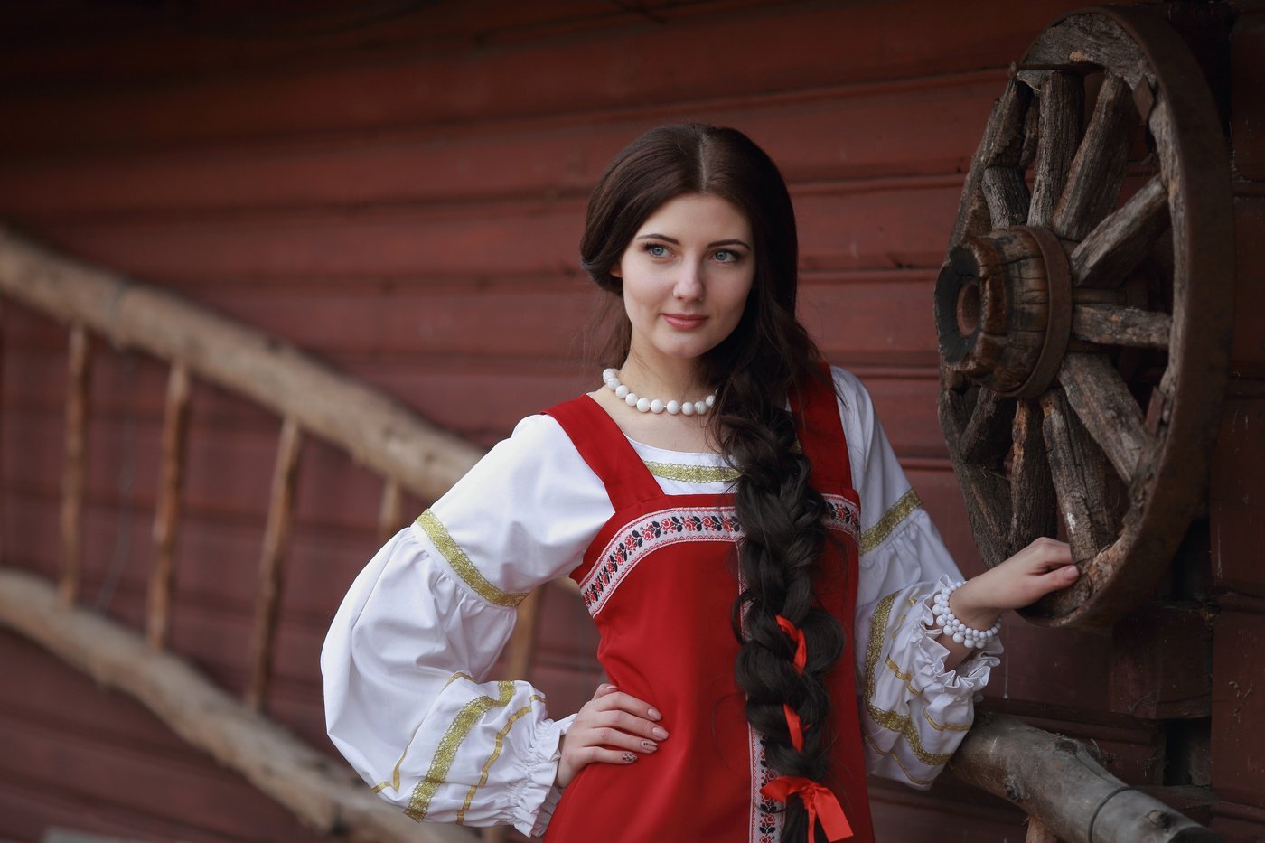 Girls in Slavic costumes in Xuzhou